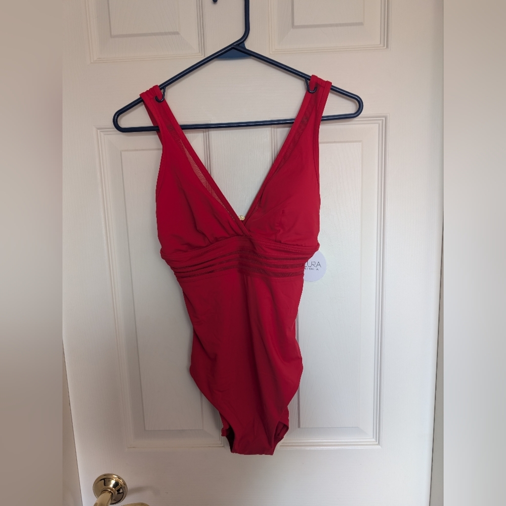 Azura Red One Piece Swimsuit